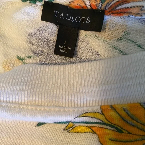 Talbots White and Yellow Floral Top - Picture 2 of 2